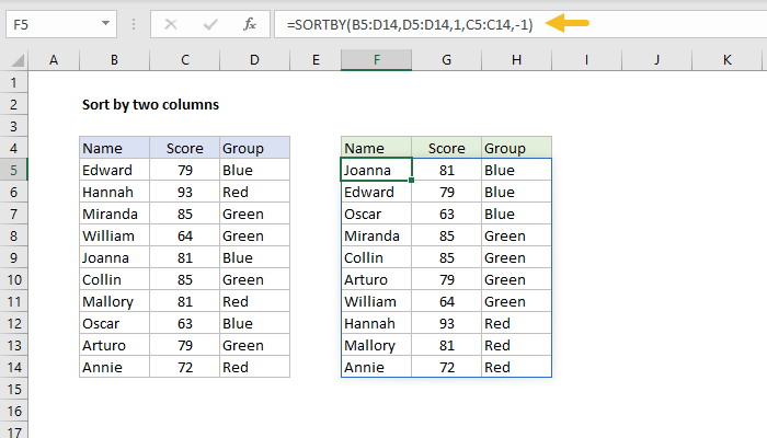 Excel Formula Sort By Two Columns Exceljet 2343